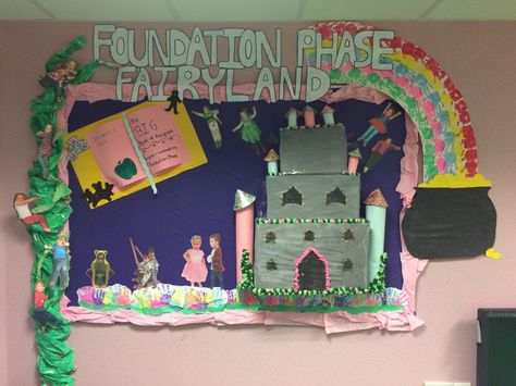 Once upon a time. Fairytale. Foundation Phase fairyland. Nursery classroom display. Handprint flowers. Handprint rainbow. Jack and the beanstalk. Superheroes. Tinkerbell. Princess. Prince. Fairyland Nursery, Fairy Tale Classroom, Handprint Rainbow, Handprint Flowers, Nursery Classroom, Classroom Display, Jack And The Beanstalk, Class Room, Year 3