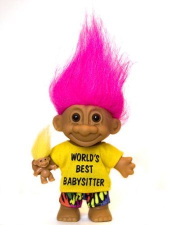 Amazon.com: My Lucky WORLD'S BEST BABYSITTER Troll Doll with BABY TROLL (Hot Pink Hair): Toys & Games Russ Trolls, Troll Dolls Vintage, New Hit Songs, Hot Pink Hair, Magia Das Ervas, Video Game Posters, Doll Divine, Troll Doll, 90s Toys