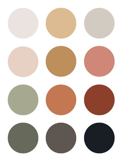 Muted Nature Color Palette, Dark Earth Tones Wedding, Terracotta And Gray Color Palette, Light Earth Tones Palette, Muted Tones Wedding, Earth Tones Color Scheme, Earth Tone Swatches, Rich Earth Tone Color Palette, Earthy Summer Color Palette