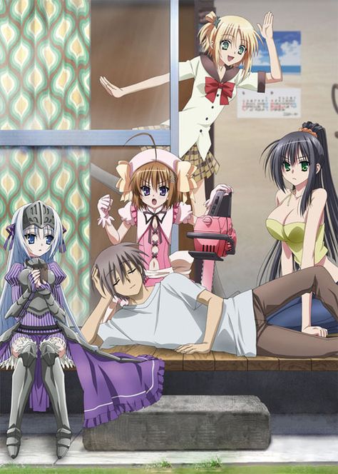 Yuu, Haruna, Ayumu, Seraphim and Maelstrom - Kore Wa Zombie Desu Ka. Eucliwood Hellscythe, Good Anime Series, Anime Reviews, Anime Canvas, Manga Cosplay, 영감을 주는 캐릭터, Cute Anime Pics, All Anime, Anime Movies