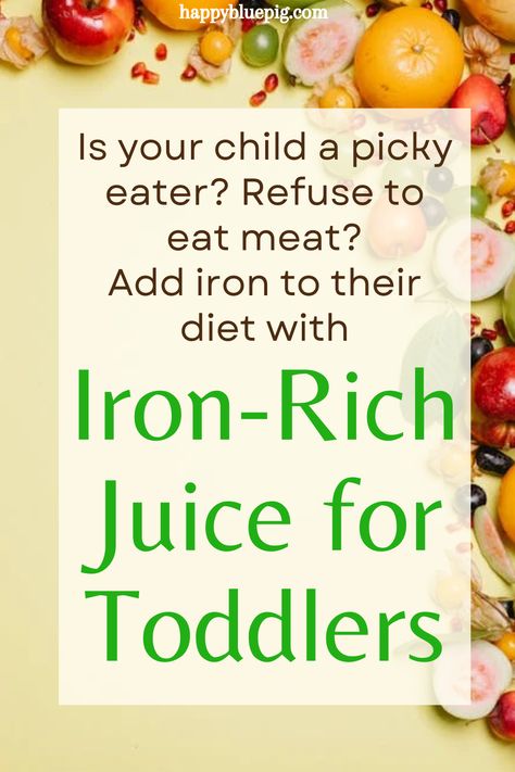 If your child is a picky eater and doesn't eat meat or leafy greens, you may need to make sure they are getting enough iron. Iron is important for their health, and there are a lot of good sources. Learn how much your toddler needs and some creative ways to add more iron to their diet. High Iron Foods For Toddlers, Toddler Iron Rich Foods, Iron Foods For Toddlers, Iron Rich Foods For Toddlers, Iron Rich Smoothie Recipes For Kids, Iron Rich Food For Toddler, Iron Rich Foods For Kids, Iron Rich Smoothie Recipes, Iron Rich Smoothie