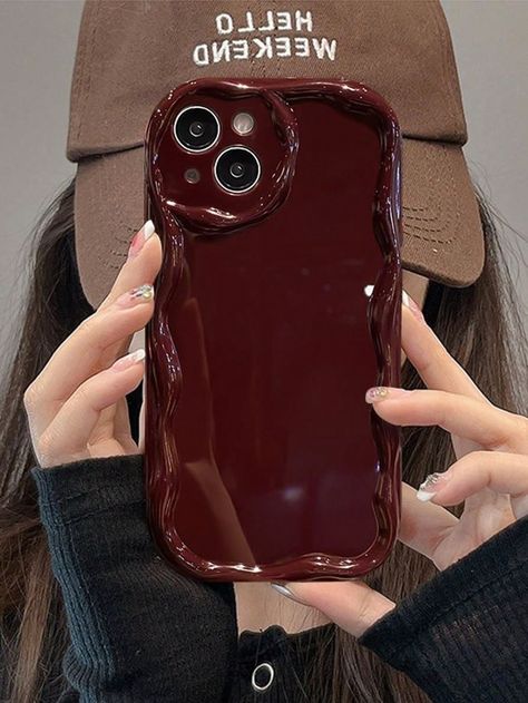 One Electroplated TPU Phone Case Compatible With IPhone 11 12 13 14 15 Pro Max,  FeelI discovered amazing products on SHEIN.com, come check them out! Iphone 15 Pro Max Phone Case, Cases Iphone, Red Aesthetic, Iphone 13 Pro, Amazing Products, Iphone 11, Phone Case, Iphone Cases, Iphone