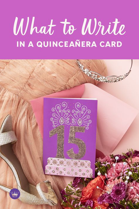 Need to write a quinceañera card? Try these quinceañera message ideas and tips from Hallmark writers! Includes over 50 quinceañera wishes. Quinceanera Cards Ideas, Quinceanera Birthday Cards Diy, Quince Cards Ideas, Quinceanera Cards Diy, Quinceanera Card Ideas, Quinceanera Birthday Cards, Quince Card Ideas, Quinceanera Quotes In English, Quinceañera Cards