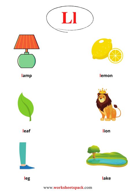 Words begin with the letter l worksheet. Letter L Worksheet, Letter L Words, Letter L Worksheets, Letter Pictures, Vegetables Pictures, Fruits And Vegetables Pictures, Alphabet Activities Kindergarten, Esl English, Easy Art For Kids