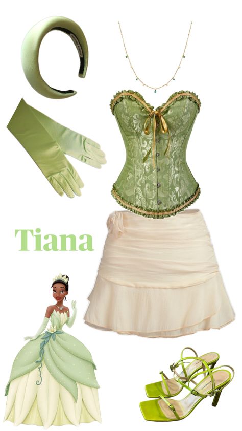 Tiana Costume, Character Halloween Costumes, Tiana Dress, Princesa Tiana, Disney Princess Tiana, Prom Dress Inspo, Winter Dance, Holloween Costume, Princess Tiana