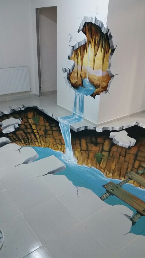 3d painting 3d Wall Art Painting, 3d Painting On Wall, Creative Desktop Wallpaper, 3d Art Museum, Art Classroom Posters, 3d Canvas Art, 3d Murals, Restaurant Designs, 3d Wall Painting