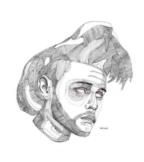 The Weeknd The Weeknd Art, Weeknd Art, The Weeknd Drawing, Face Shading, Hellboy Tattoo, Human Sketch, Eye Sketch, Rapper Art, Indie Drawings