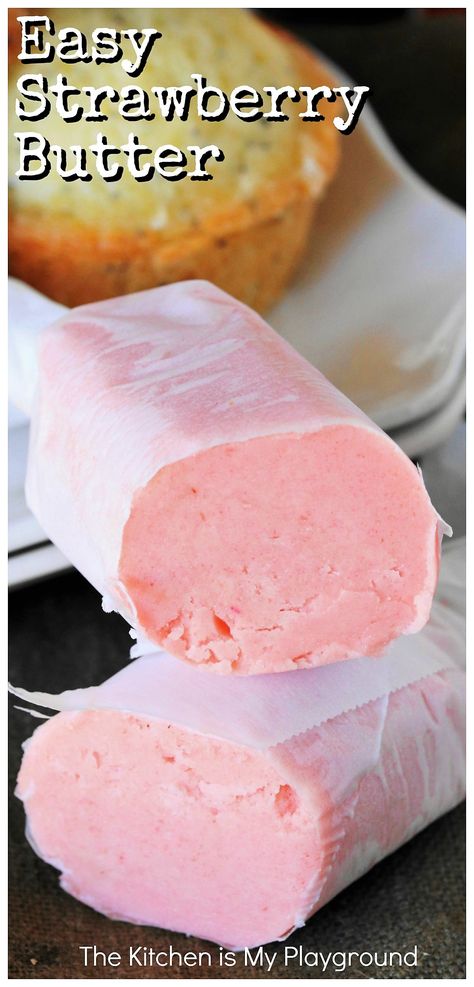 Strawberry Butter Recipe, Flavored Butter Recipes, Butter Recipes Homemade, Strawberry Butter, Dairy Desserts, Homemade Condiments, Flavored Butter, Butter Cheese, Butter Spread