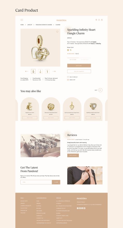 Pandora e-commerce redesign on Behance Pandora Story, Jewelry Website Design, Ui Design Dashboard, Jewelry Store Design, Email Template Design, Ecommerce Web Design, Ui Design Website, Webpage Design, Website Design Layout