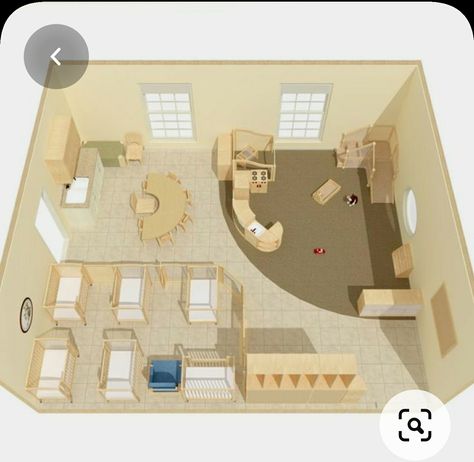 Daycare Layout, Daycare Room Design, Daycare Room Ideas, Infant Room Daycare, Infant Toddler Classroom, Daycare Setup, Daycare Spaces, Home Daycare Ideas, Infant Daycare