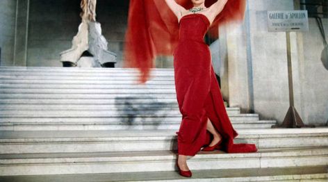 Audrey Hepburn In Red Dress Photoshoot Audrey Hepburn Pictures, George Hurrell, An American In Paris, Annie Hall, Film Costumes, Miranda Priestly, Edith Head, Photo Funny, Carmen Miranda