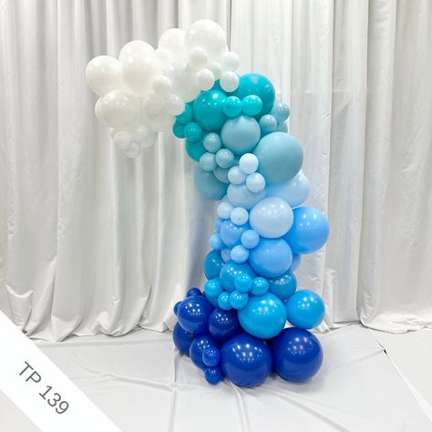 Beach and Luau Balloon Decor — Lighter Than Air Balloons Wave Balloon Arch, Wave Balloons, Merchandising Ideas, Luau Theme, Balloon Decor, Birthday Decor, Air Balloons, Beach Theme, Balloon Arch