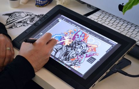 Graphic Artist Aesthetic, Digital Artist Aesthetic, Digital Drawing Aesthetic, Sketch Tablet, Tablet Aesthetic, Artist Room, Digital Art Studio, Drawing Tablets, Digital Drawing Tablet