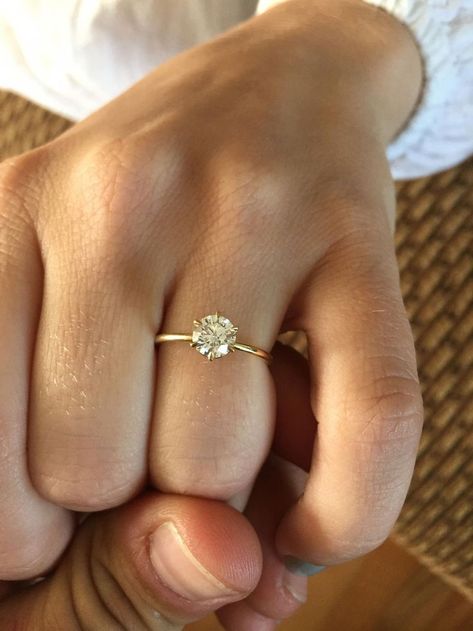 Oval Solitaire Engagement Ring With Band Gold, Simple Engagemnet Ring, Engagement Rings Tiny Diamond, Good Wedding Ring Simple, Simple Engagement Rings Solitaire, Gold Band And Diamond Ring, Wedding Rings Gold Band Simple, Engagement Rings Under $2500, Simple Wedding Ring Gold Band