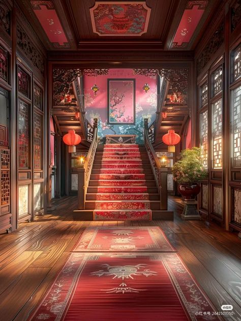 Chinese Palace Interior, Japanese Castle Interior, Japanese Palace, Traditional Chinese House, Chinese Pavilion, Chinese Palace, Frames Design Graphic, Asian Interior Design, Indochine Style