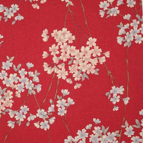 Kimono Print, Flower Fabric Pattern, Vintage Style Skirts, Skirt Circle, Flower Kimono, Shochu, Japanese Sakura, Kimono Vintage, Kimono Pattern