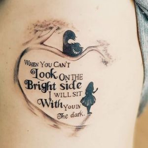 Disney Inspired Tattoos, Alice And Wonderland Tattoos, Tattoos Meaningful, Matching Best Friend Tattoos, Bestie Tattoo, Wonderland Tattoo, Meaningful Tattoo, Inspiration Tattoos, Bff Tattoos