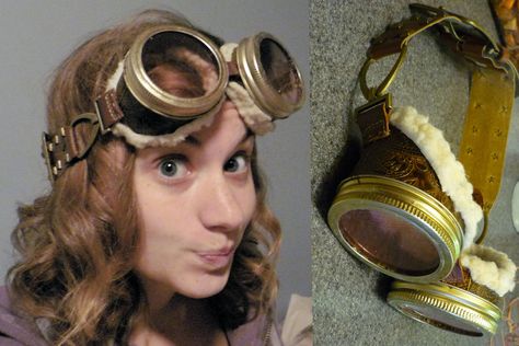 Steampunk Googles, Steampunk Halloween Costumes, Steampunk Glasses, Moda Steampunk, Aviator Goggles, Mode Steampunk, Steampunk Halloween, Steampunk Goggles, Diy Vetement