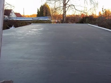 Which Is The Best Flat Roof System, Felt, EPDM Rubber or Fibreglass / GRP? Flat Roofing Systems Compared - HubPages Fibreglass Flat Roof, Rubber Flat Roof, Flat Roof Covering, Flat Roof Materials, Grp Roofing, Epdm Rubber Roofing, Flat Roof Systems, Flat Roof Design, Dormer Bungalow