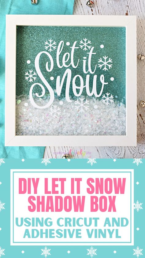 Cricut Picture Frames, Cricut Christmas Projects, Christmas Box Frames, Cricut Shadow Box, Easy Cricut Projects, Diy Christmas Shadow Box, Shadow Box Gifts, Cricut Christmas Ideas, Diy Shadow Box