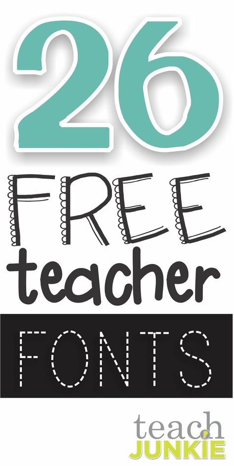 26 free fonts for teachers. Cute fonts here I can hardly wait to use. Teacher Sweatshirt Cricut, How To Display Family Photos In Classroom, Learning Can Take You Anywhere, Tracing Fonts Free, Free Printable Fonts, Fonts Drawing, Free Teacher Fonts, Fonts For Teachers, Canva Education