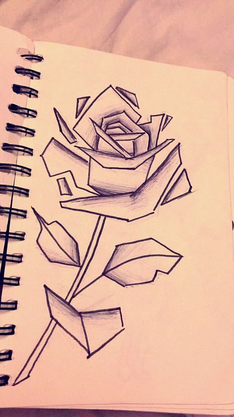 Rose Drawings Easy, Cool Pencil Drawings, Meaningful Drawings, Graffiti Style Art, Easy Doodle Art, Art Tools Drawing, Easy Doodles Drawings, Graffiti Drawing, Easy Drawings Sketches