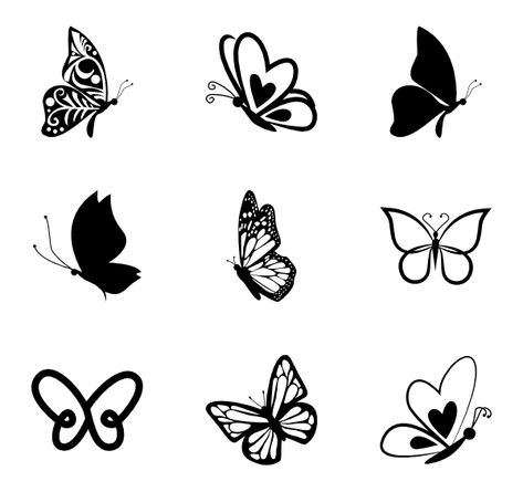 99 Free butterfly icons for personal and commercial use. Download free at flaticon.com! #Flaticon #icons #butterfly Small Butterfly Tattoo On Hand, Small Tattoo Designs For Women, Butterfly Icons, Butterfly Icon, Tattoo Png, Simple Butterfly Tattoo, Butterfly Tattoo Stencil, Butterfly Vector, Free Tattoo Designs