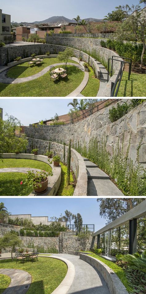 Park Wall Design, Relaxing Garden, Landform, Landscape And Urbanism, Landscape Architecture Design, City Garden, Lima Peru, Landscape Walls, Landscape Architect