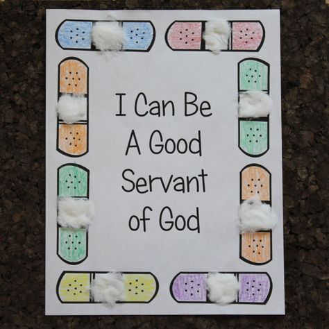 Good Samaritan Bandaid Craft - Free Templates and Instructions - Parable of the Good Samaritan (Luke 10:25-37) Good Samaritan Craft Free Printable, Good Samaritan Craft, Elementary Crafts, Bible Themes, Stones Craft, Toddler Bible, The Good Samaritan, Preschool Bible Lessons, Children Church