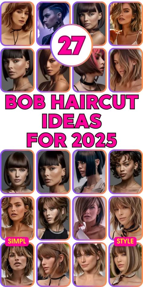 27 Best Bob Haircut Ideas for 2025: Trendy Styles for Women with Short, Long, and Textured Hair Bob With Choppy Layers, Haircut 2025, Textured Long Bob, Short Shaggy Bob, Long Bob With Bangs, Short Stacked Bobs, Bob Haircut Ideas, 2025 Trends, Best Bobs