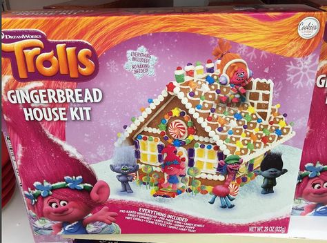 Trolls Gingerbread House Kit @ BBB Gingerbread Kids Crafts, Trolls Holiday, Gingerbread House Kit, Cool Gingerbread Houses, Cookie Decorating Kit, Gingerbread House Kits, Trolls Birthday Party, Gingerbread Crafts, Cookie House