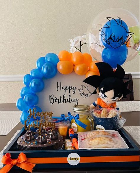 Naruto Gifts Ideas, Goku Gifts For Boyfriend, Goku Theme Party Ideas, Surprise Breakfast Ideas, Dragon Ball Z Gift Ideas, Goku Gift Ideas, Crafts For Boyfriend Birthday, Dragon Ball Z Gifts For Boyfriend, Dragon Ball Z Valentines Day Gift Ideas