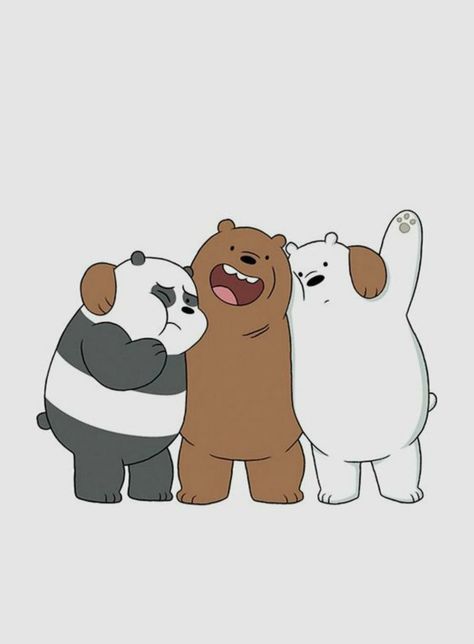 We Bare Bears Wallpapers, Cute Bear Drawings, Best Friend Poems, Small Canvas Paintings, Friend Cartoon, Cute Photography, Cute Cartoon Drawings, We Bare Bears