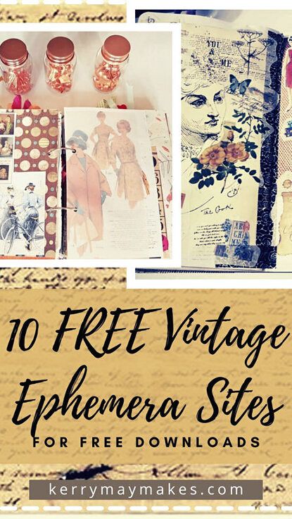 Vintage Ephemera Printables for Art Journaling and Planners (10 Free Digital Sites) Ephemera Printables, Free Vintage Printables, Free Printable Art, Glue Book, Free Art Prints, Vintage Junk Journal, Creative Journal, Vintage Journal, Free Graphics