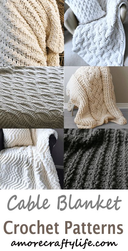 Cable Blanket Crochet Patterns – Update Your Home - A More Crafty Life Crochet Cable Blanket, Cable Blanket, Granny Square Häkelanleitung, Cables Blanket, Crochet Granny Squares, Blanket Crochet Pattern, Crochet Cable, Easy Crochet Patterns Free, Crochet Blanket Afghan