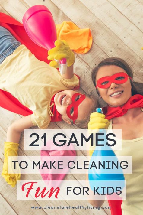 Cleaning just isn’t as fun as playing, but it doesn’t have to be boring. Make cleaning fun for kids with these 21 cleaning games. Household chores will get done quicker and without yelling when you make them fun. Kids won’t even realize they are cleaning with these fun chore games. #cleaninggames #cleanhome #teachkidstoclean #makecleaningfun #choregames Chore Games, Make Cleaning Fun, Games To Make, Cleaning Fun, Cleaning Games, Kids Cleaning, Cleaning Day, Clothes Basket, Game Themes