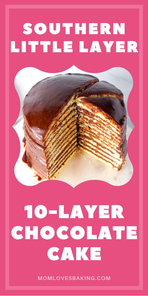 10 little layers of moist and tender yellow cake, filled and frosted with the best boiled chocolate frosting. It’s extremely fudgy and decadent. 9 Layer Chocolate Cake, Ten Layer Chocolate Cake, 10 Layer Chocolate Cake Recipes, 8 Layer Chocolate Cake, 7 Layer Cake Recipe, 10 Layer Chocolate Cake, Boiled Chocolate Frosting, 12 Layer Chocolate Cake Recipe, Seven Layer Cake