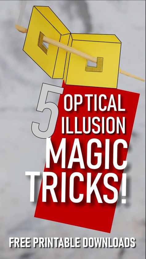 Illusion Magic, Illusion Tricks, Magic Illusions, Easy Magic Tricks, Easy Magic, Printable Downloads, Can Diy, Magic Tricks, Optical Illusion