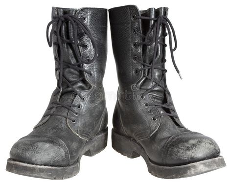 Military boots. Used military boots isolated on white background , #Aff, #military, #boots, #Military, #background, #white #ad Military Combat Boots, Army Boots, Chest Rig, Mens Leather Boots, Mens Fashion Streetwear, Military Boots, Girls Wear, Gray Jacket, Wearing Black