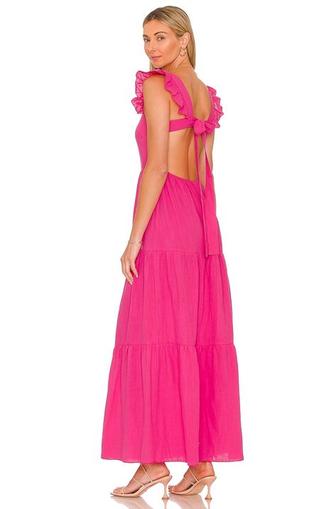 Hot Pink Maxi Dress, Barcelona Dress, Curated Wedding, Disney Outfit, Milly Dress, Pink Dress Casual, Italy Outfits, Dress Inspiration, Senior Pics