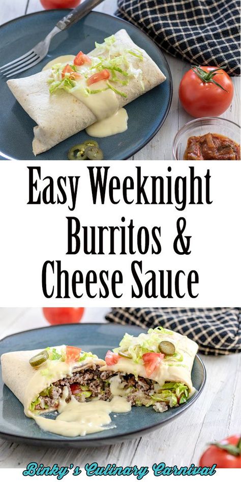 This Leyden Cheese Sauce is perfect on your burritos! Smooth, creamy, cheesy and easy enough for a busy weeknight! #burritos #mexican #recipes #cincodemayo #binkysculinarycarnival via @binkysculinarycarnival Cheese Sauce For Burritos, Sauce For Burritos, Mexican Cheese Sauce, Best Dinner Ideas, Quick Vegetarian Recipes, Mexican Recipe, Best Dinner, Burritos Recipe, Chicken Burritos