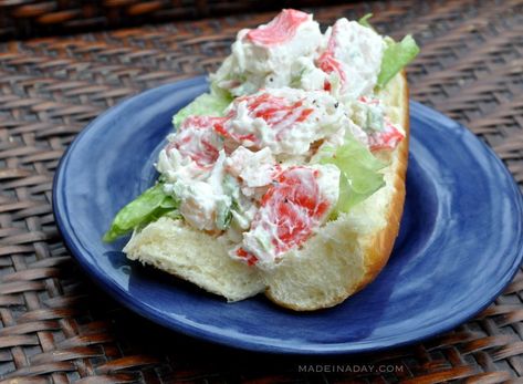 Best Seafood Salad Recipe ever, Neptune salad, imitation crab Subway Crab Salad Recipe, Subway Seafood Salad Recipe, Subway Seafood Sensation Recipe, Publix Seafood Salad Recipe, Crab Salad Sandwich, Seafood Salad Recipe, Crab Sandwich, Pasta Creamy, Crab Salad Recipe