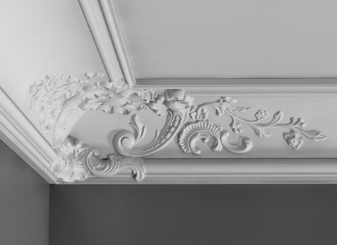 Plaster Ceiling Design, Decorative Corner, Georgian Style Homes, Cornice Design, London Townhouse, Plaster Ceiling, London House, Uk Homes, Cornice