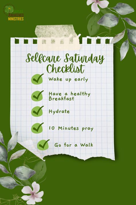 🌸 Self-Care Saturday 🌸

It's time to prioritize your well-being! Take a moment today to focus on yourself. Remember, self-care is essential for your mind, body, and soul. 

"Do you not know that your bodies are temples of the Holy Spirit?" - 1 Corinthians 6:19

How are you practicing self-care today? Share your activities and inspire others!

#SelfCareSaturday #JayleeAwakenedMinistries #Wellness #MindBodySoul #HealthyHabits #SelfLove #MentalHealth #FaithAndWellness Self Care Wednesday, Taking Care Of Yourself Is Productive Green, Self Care Sundays, Self Care Saturday Post, Selfcare Saturday Quotes, Self Care Saturday, Skincare Video, Mind Body And Soul, Focus On Yourself