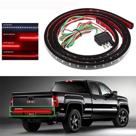 Tailgate Bar, Flexible Led Light, Towing Vehicle, Truck Tailgate, Brakes Car, Red Led Lights, Led Strip Light, Work Truck, Strip Light