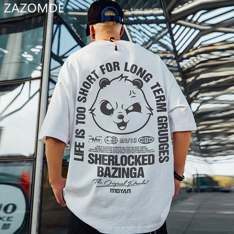 ZAZOMDE Panda Printing Black And White Short Sleeve Men's Fashion Loose Trend Summer National Fashion Handsome Oversized Tops 33.39 https://trendyfashionova.com/product/zazomde-panda-printing-black-and-white-short-sleeve-mens-fashion-loose-trend-summer-national-fashion-handsome-oversized-tops/ Check more at https://trendyfashionova.com/product/zazomde-panda-printing-black-and-white-short-sleeve-mens-fashion-loose-trend-summer-national-fashion-handsome-oversized-tops/ Chill Style, Shirts Graphic Tees, Life Quality, Panda Print, Drop Shoulder Tee, Black And White Shorts, Short T Shirt, Patterned Shorts, Oversized Tshirt