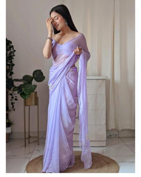 Pakistani Fashion Casual, Flower Diy Crafts, Pakistani Fashion, Indian Sarees, One Shoulder Formal Dress, Desi, Lilac, Saree, Formal Dresses