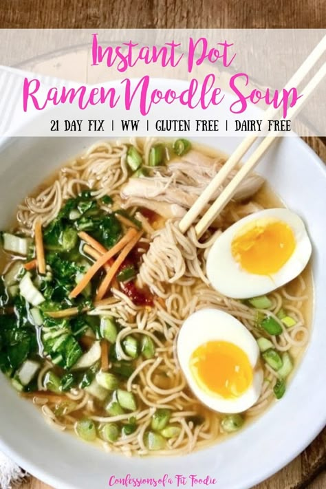 Instant Pot Ramen, Ramen Noodles Soup, Gluten Free Ramen Noodles, Healthy Ramen Noodles, Ramen Noodle Recipes Soup, Noodles Healthy, Gluten Free Ramen, Gluten Free Instant Pot Recipes, Healthy Ramen