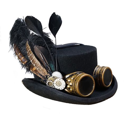 Steampunk Mode, Top Hats For Women, Steampunk Outfits, Steampunk Party, Punk Top, Steampunk Top, Mode Steampunk, Steampunk Couture, Steampunk Top Hat