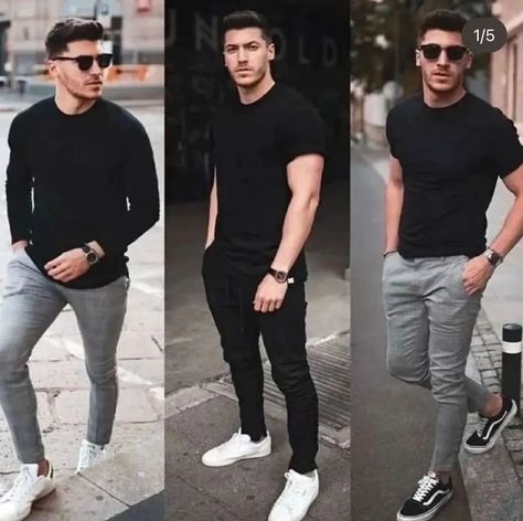 Night Out Outfit Men, Fabian Penje, Black Tshirt Outfit, Streetwear Inspiration, Shirt Outfit Men, Mens Casual Outfits Summer, Men With Street Style, Stylish Men Casual, Mens Fashion Inspiration